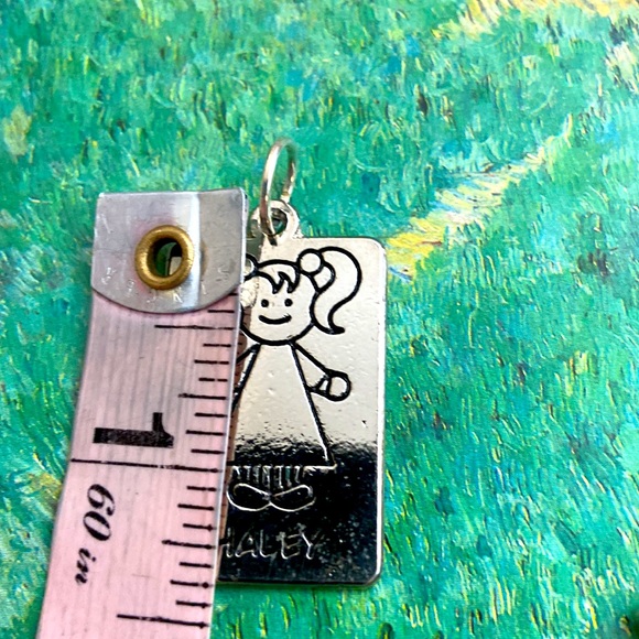5/$10❤️❤️❤️Vintage Stainless Steel “Haley” Charm Pendant - Picture 3 of 3